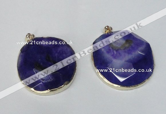 NGP1528 50*55mm - 55*60mm freeform druzy agate pendants