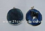 NGP1529 50*55mm - 55*60mm freeform druzy agate pendants