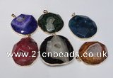 NGP1531 50*55mm - 55*60mm freeform druzy agate pendants