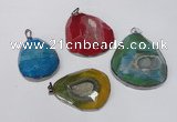 NGP1534 40*50mm - 50*60mm freeform druzy agate pendants