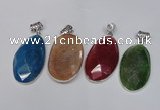 NGP1541 32*58mm - 35*62mm freeform agate gemstone pendants