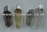 NGP1549 15*45mm - 20*65mm faceted nuggets mixed quartz pendants