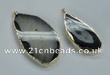 NGP1551 30*55mm - 40*70mm freeform druzy agate pendants