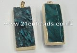 NGP1558 20*50mm - 22*50mm rectangle druzy agate pendants