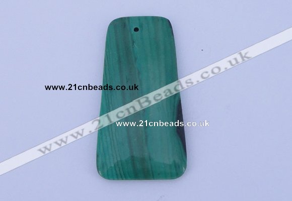 NGP157 2pcs 28*55mm trapezoid synthetic malachite pendants