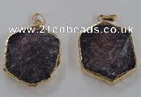 NGP1582 30*35mm - 33*38mm freeform tourmaline gemstone pendants