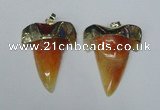 NGP1587 32*42mm - 35*45mm agate gemstone pendants