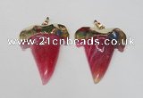 NGP1588 32*42mm - 35*45mm agate gemstone pendants