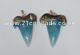 NGP1590 32*42mm - 35*45mm agate gemstone pendants