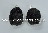 NGP1597 30*35mm - 35*40mm freeform druzy agate pendants