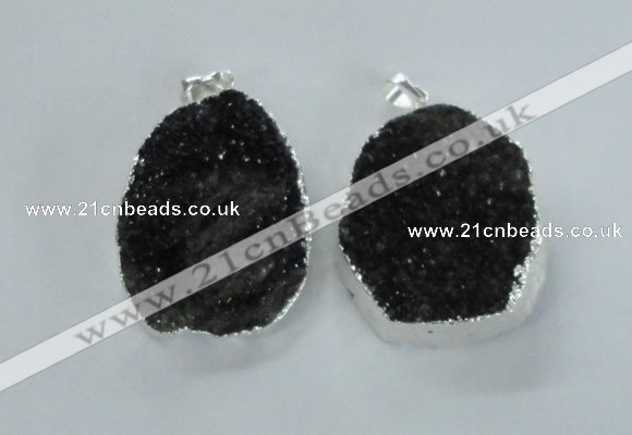 NGP1597 30*35mm - 35*40mm freeform druzy agate pendants