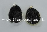 NGP1599 30*35mm - 35*40mm freeform druzy agate pendants