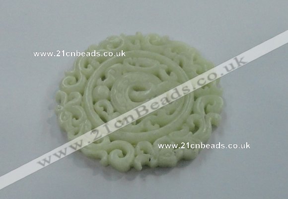 NGP1600 65*70mm Carved natural hetian jade pendants wholesale