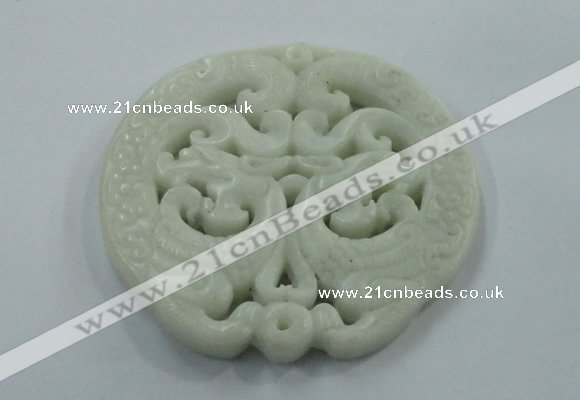 NGP1602 68*70mm Carved natural hetian jade pendants wholesale