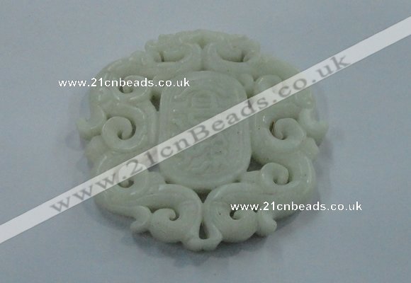 NGP1603 71*71mm Carved natural hetian jade pendants wholesale