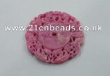 NGP1609 65*65mm Carved dyed natural hetian jade pendants wholesale