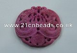 NGP1610 67*68mm Carved dyed natural hetian jade pendants wholesale