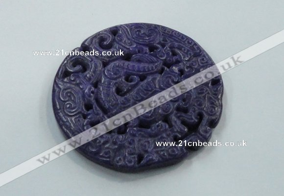 NGP1622 68*68mm Carved dyed natural hetian jade pendants wholesale