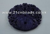 NGP1626 67*68mm Carved dyed natural hetian jade pendants wholesale