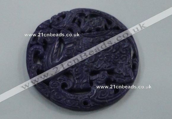 NGP1629 67*67mm Carved dyed natural hetian jade pendants wholesale