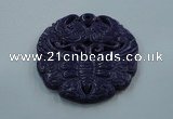 NGP1635 64*64mm Carved dyed natural hetian jade pendants wholesale