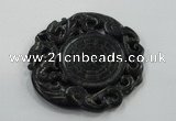 NGP1638 65*65mm Carved dyed natural hetian jade pendants wholesale