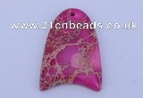 NGP164 2pcs 30*42mm fashion dyed imperial jasper gemstone pendants