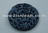 NGP1645 65*65mm Carved dyed natural hetian jade pendants wholesale