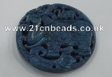 NGP1650 67*67mm Carved dyed natural hetian jade pendants wholesale