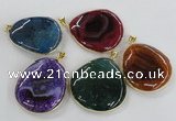 NGP1663 40*50mm - 45*55mm freeform agate gemstone pendants