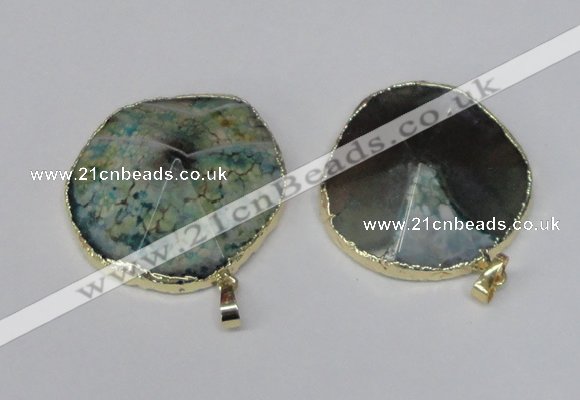 NGP1665 30*35mm - 35*40mm freeform agate gemstone pendants