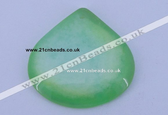 NGP169 2pcs 45*45mm heart dyed white jade gemstone pendants