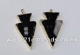 NGP1694 28*50mm - 30*55mm arrowhead agate gemstone pendants