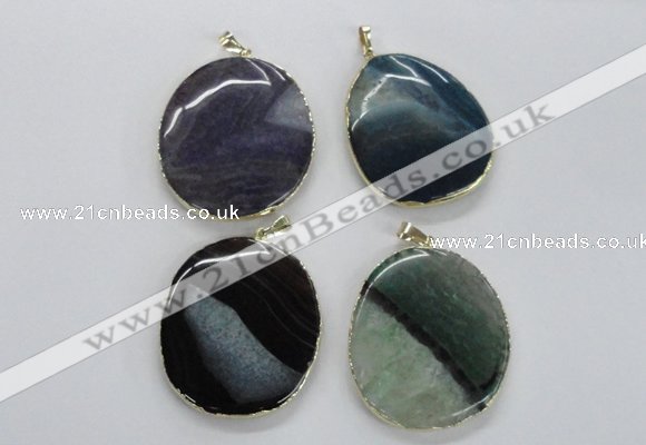 NGP1705 35*45mm - 45*50mm freeform agate gemstone pendants