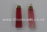 NGP1728 15*55mm trapezoid agate gemstone pendants wholesale