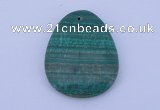 NGP175 2pcs 32*42mm teardrop synthetic malachite gemstone pendants