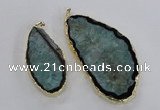 NGP1756 35*60mm - 50*80mm freeform druzy agate gemstone pendants