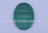 NGP176 2pcs 35*40mm oval synthetic malachite gemstone pendants