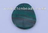 NGP177 2pcs 40*48mm freeform synthetic malachite gemstone pendants