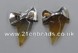 NGP1778 35*45mm - 38*55mm teeth-shaped agate gemstone pendants