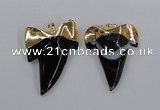 NGP1779 35*45mm - 38*55mm teeth-shaped agate gemstone pendants