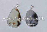 NGP1809 25*40mm - 35*55mm freeform montana agate pendants