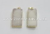 NGP1823 15*30mm - 20*35mm rectangle druzy agate pendants