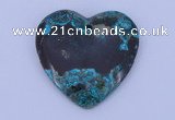 NGP184 38*38mm heart chrysocolla gemstone pendant jewelry