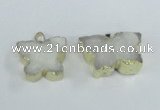 NGP1855 22*30mm - 25*35mm butterfly druzy agate gemstone pendants