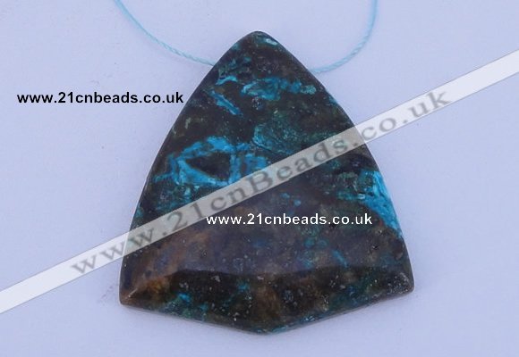 NGP186 38*43mm chrysocolla gemstone pendant jewelry wholesale