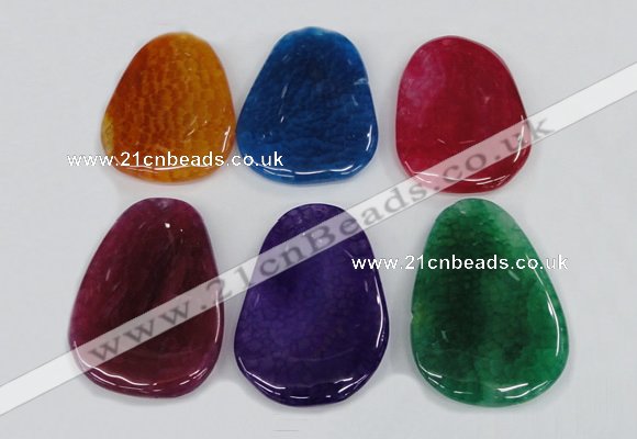 NGP1869 40*52mm - 40*58mm freeform agate gemstone pendants