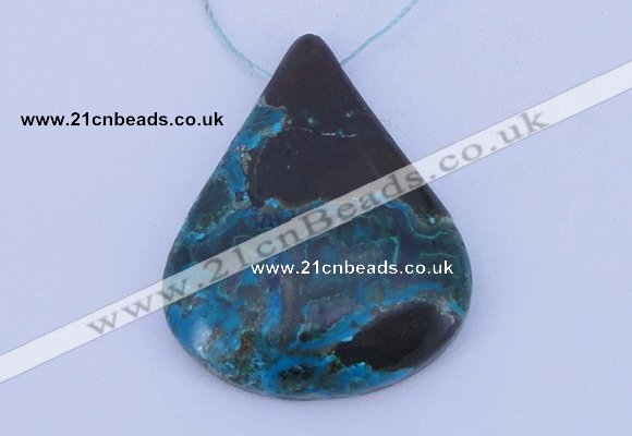 NGP187 30*45mm chrysocolla gemstone pendant jewelry wholesale