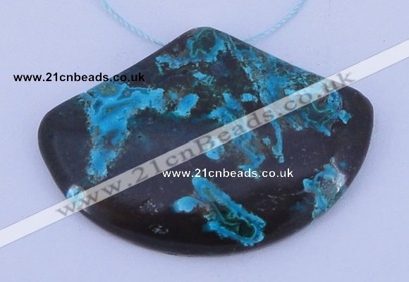 NGP188 34*50mm chrysocolla gemstone pendant jewelry wholesale