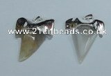 NGP1888 35*45mm - 38*55mm teeth-shaped agate gemstone pendants